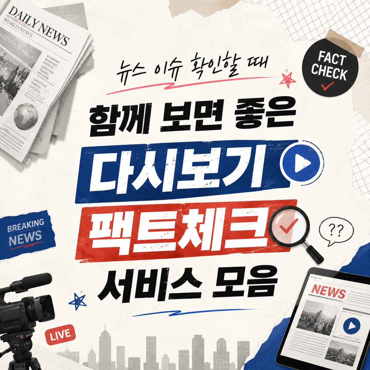 뉴스 이슈 확인할 때 함께 보면 좋은 다시보기·팩트체크 서비스 모음