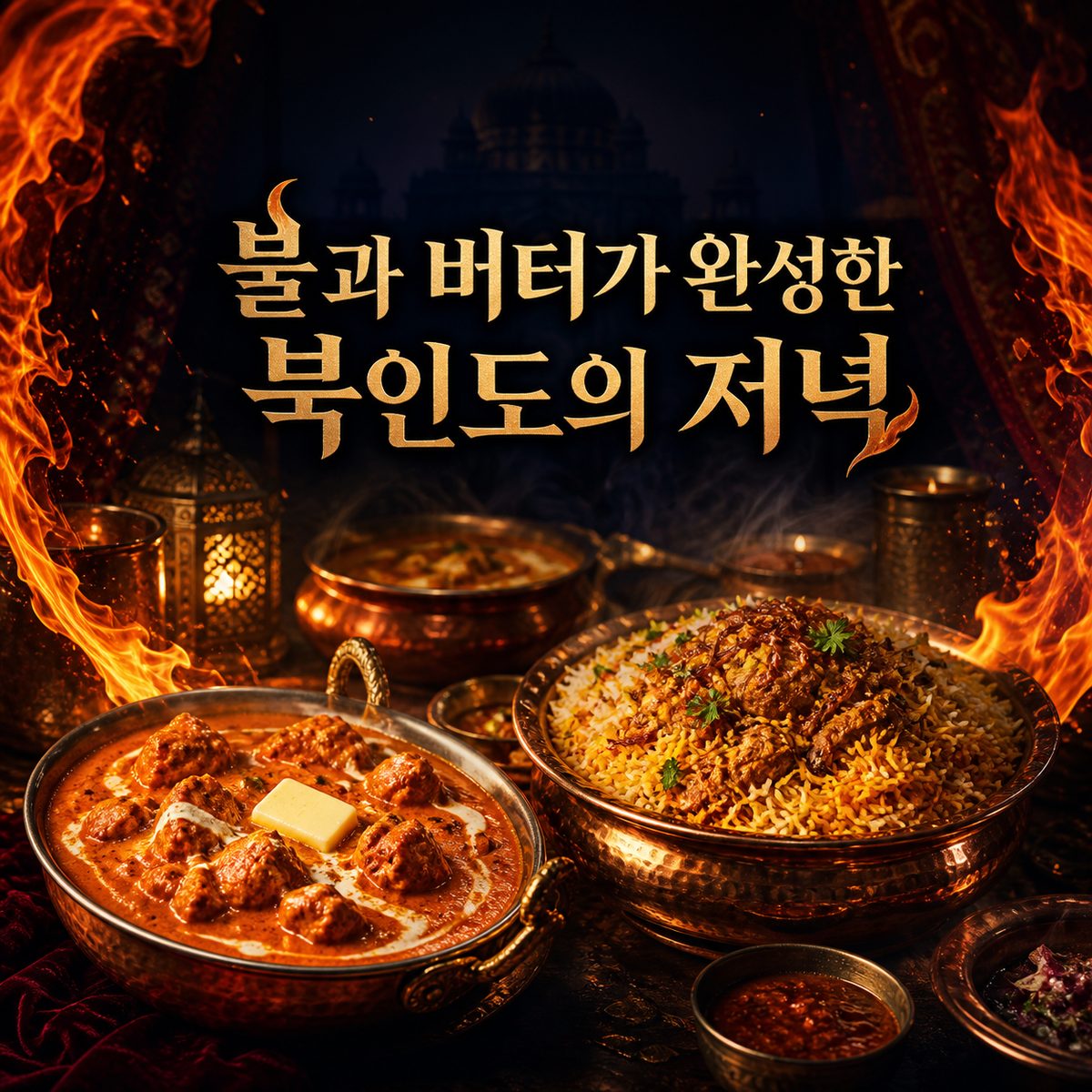 불과 버터가 완성한 북인도의 저녁