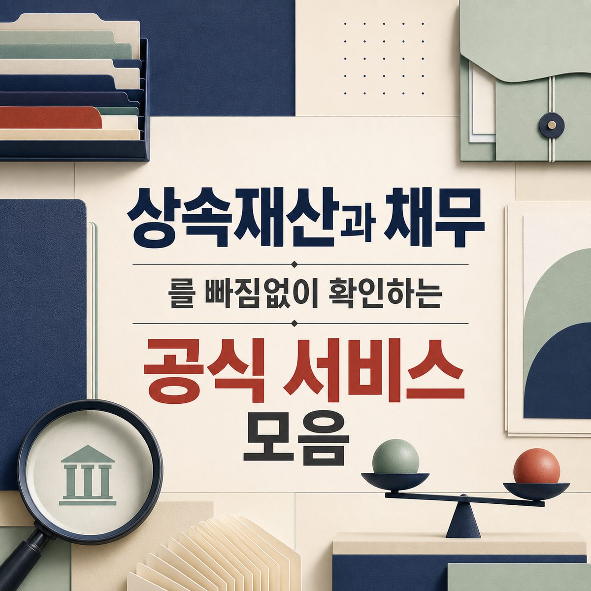 상속재산과 채무를 빠짐없이 확인하는 공식 서비스 모음