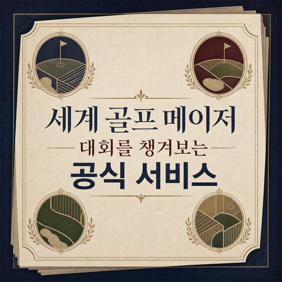 세계 골프 메이저 대회를 챙겨보는 공식 서비스