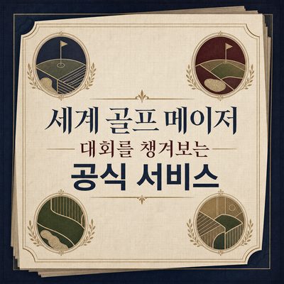 세계 골프 메이저 대회를 챙겨보는 공식 서비스