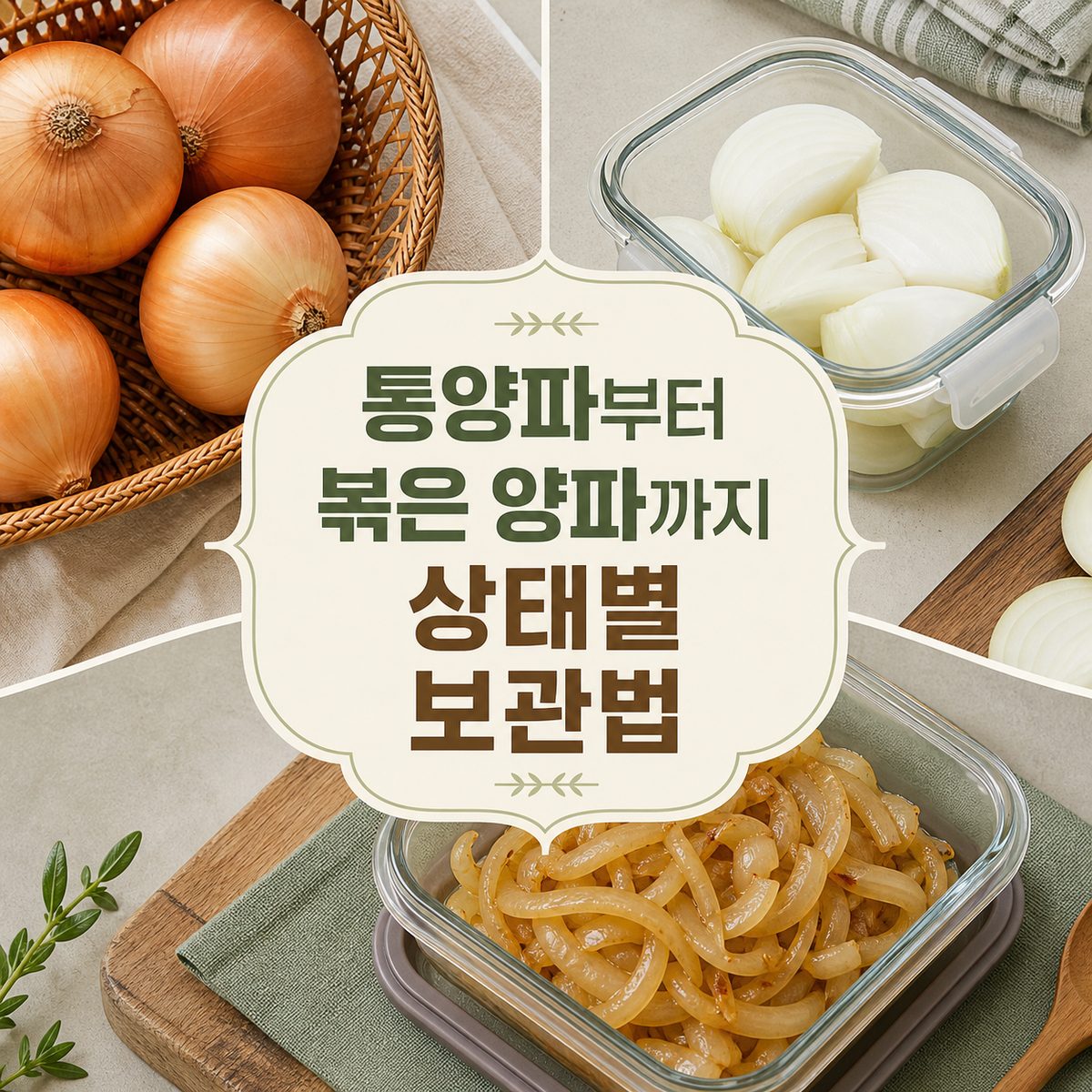 통양파부터 볶은 양파까지 상태별 보관법