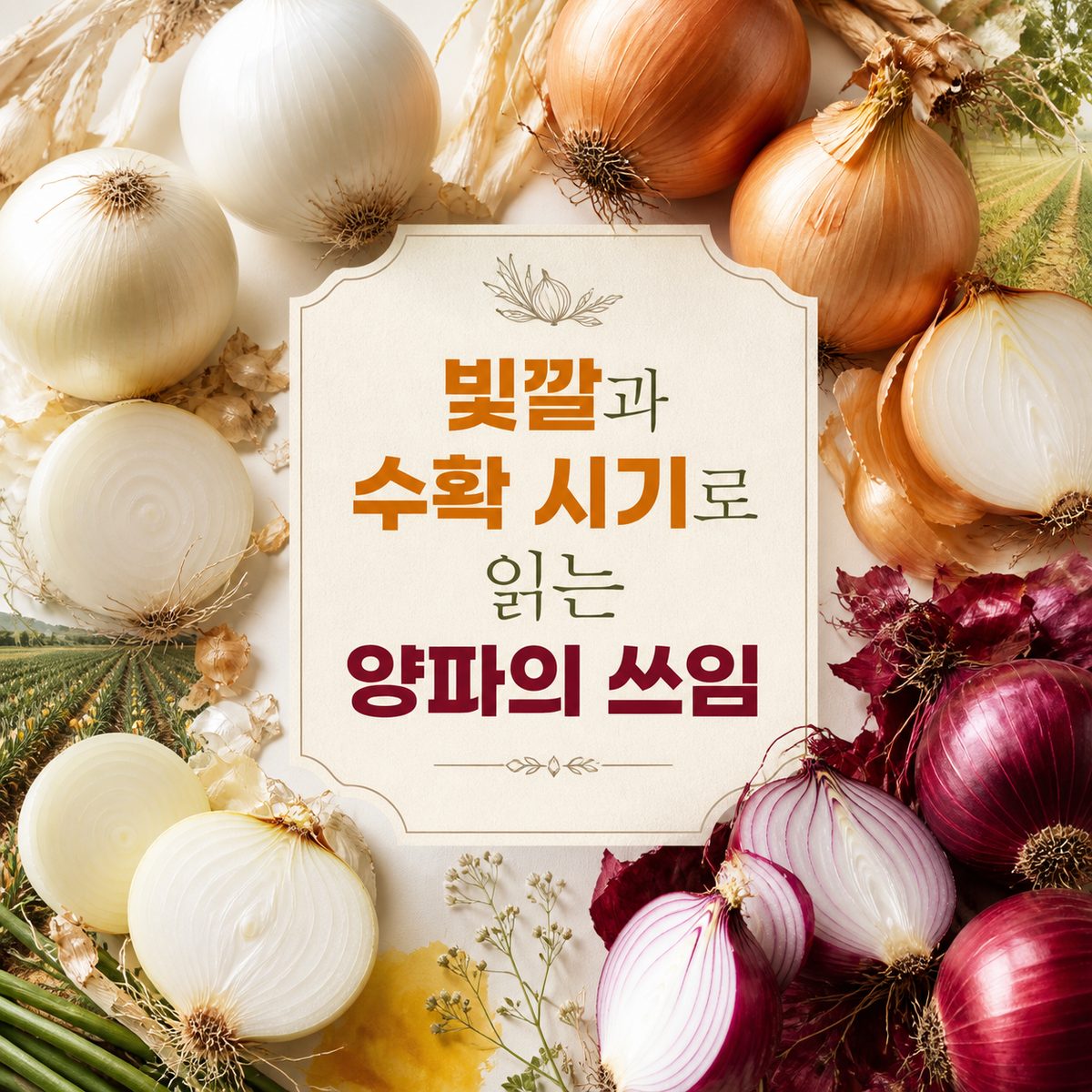 빛깔과 수확 시기로 읽는 양파의 쓰임