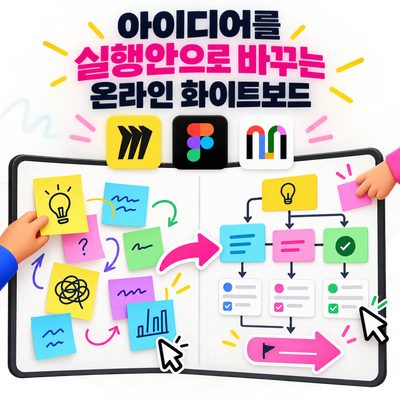 아이디어를 실행안으로 바꾸는 온라인 화이트보드