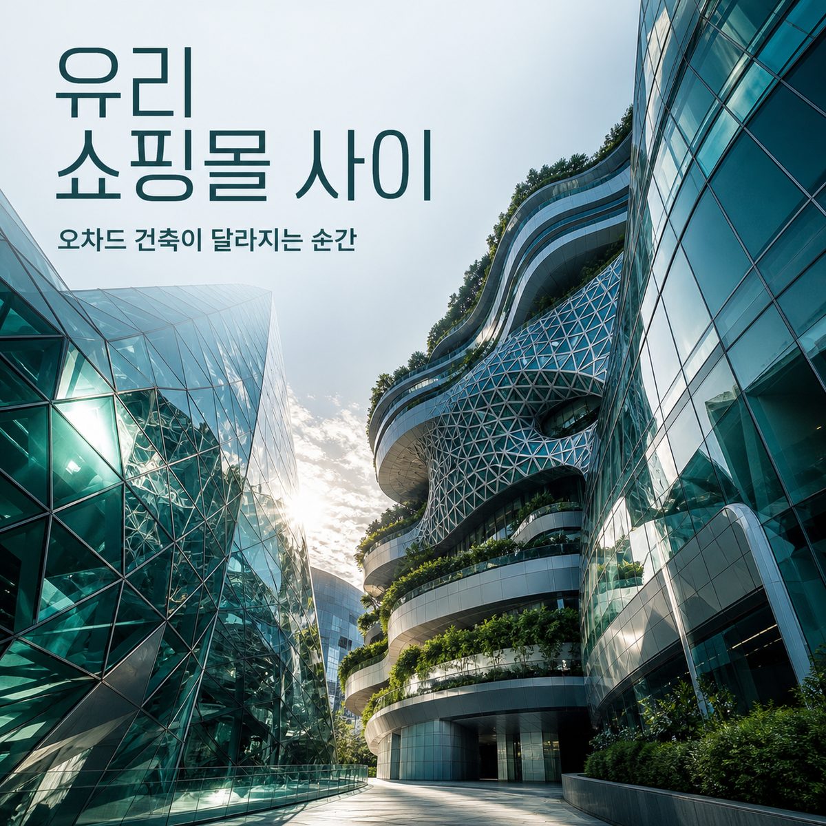 유리 쇼핑몰 사이, 오차드 건축이 달라지는 순간