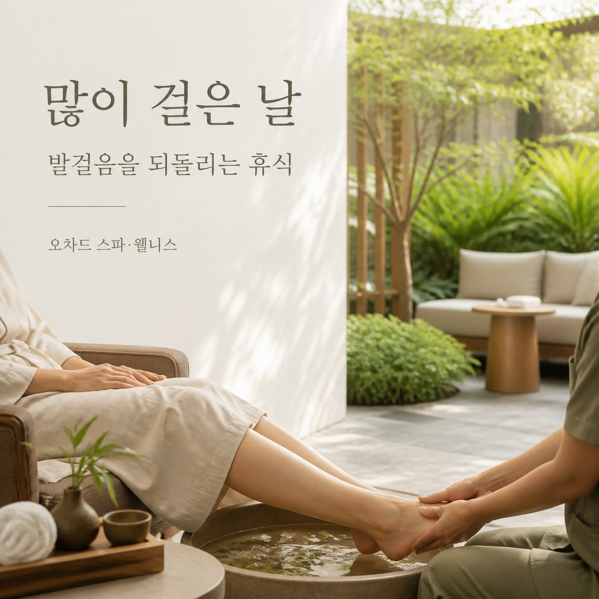 오차드에서 많이 걸은 날, 발걸음을 되돌리는 휴식