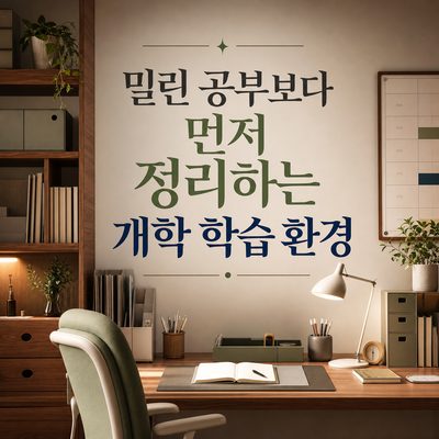 밀린 공부보다 먼저 정리하는 개학 학습 환경
