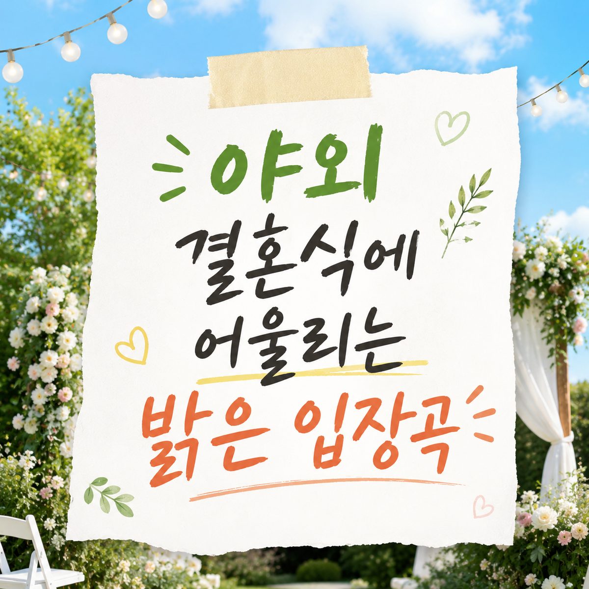Bright Entrance Songs for Outdoor Weddings