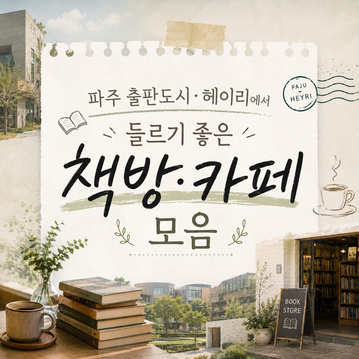 파주 출판도시·헤이리에서 들르기 좋은 책방·카페 모음