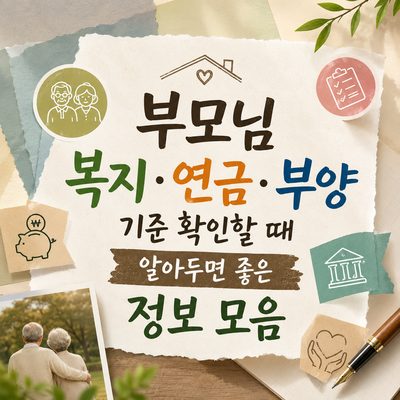 부모님 복지·연금·부양 기준 확인할 때 알아두면 좋은 정보 모음