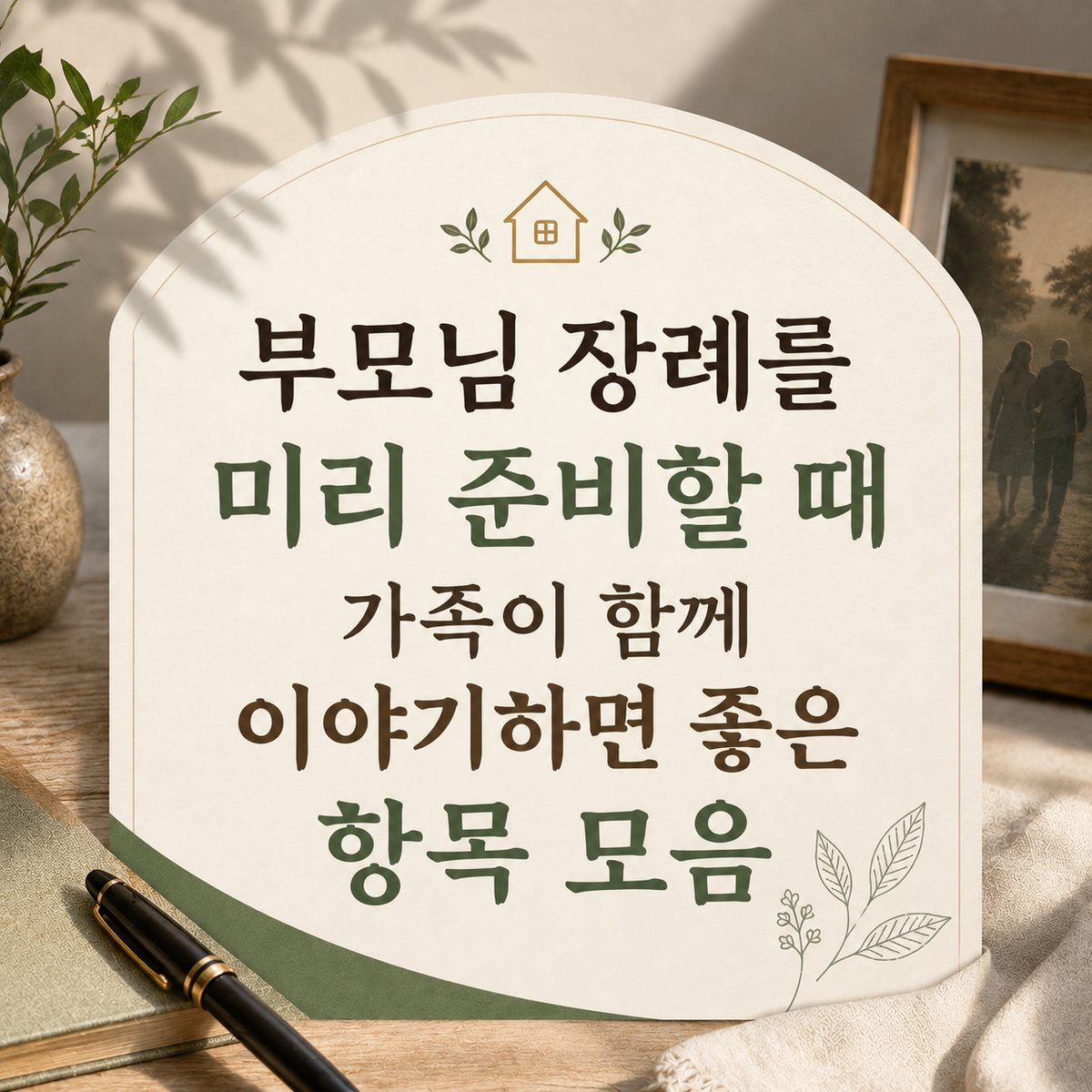 부모님 장례를 미리 준비할 때 가족이 함께 이야기하면 좋은 항목 모음