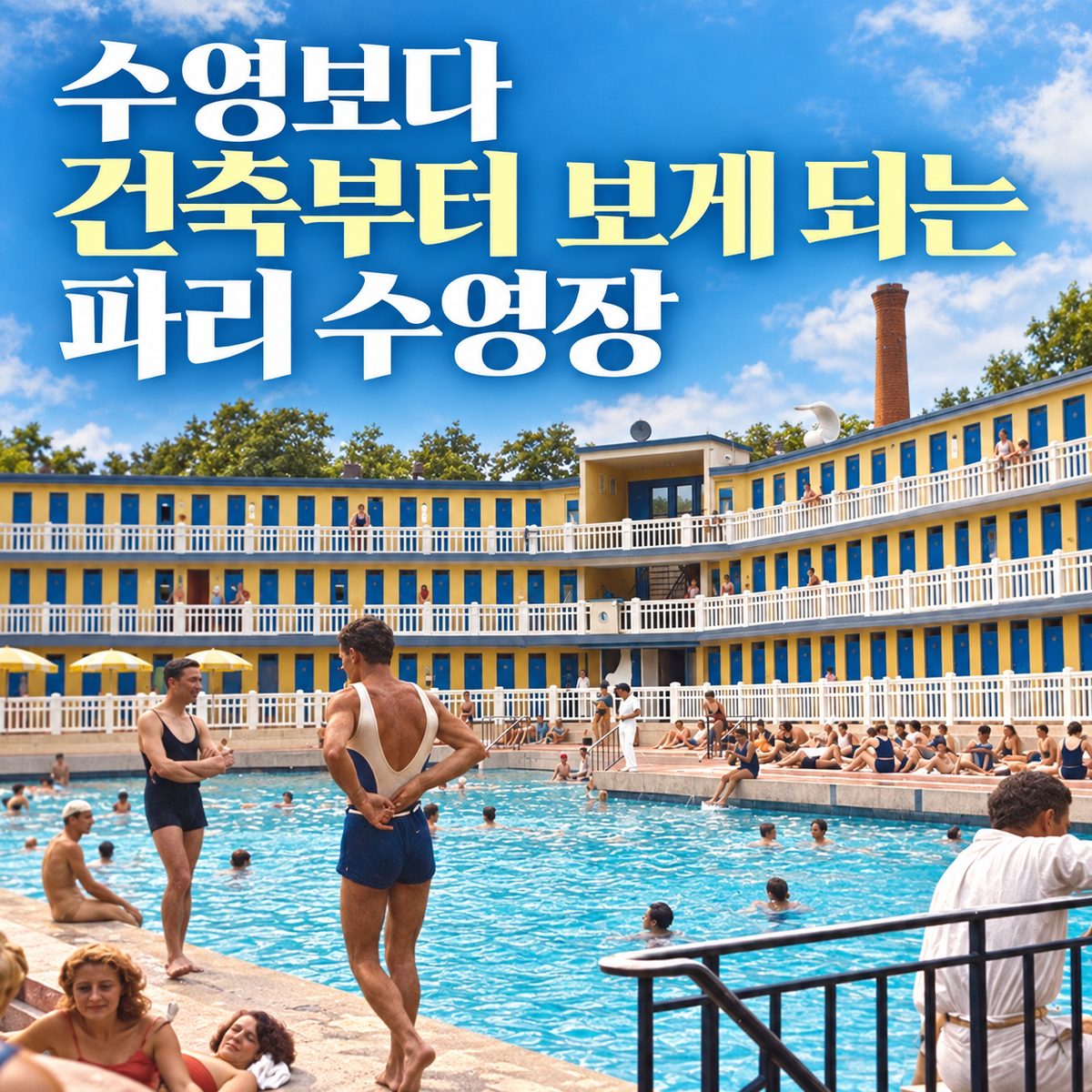 수영보다 건축부터 보게 되는 파리 수영장