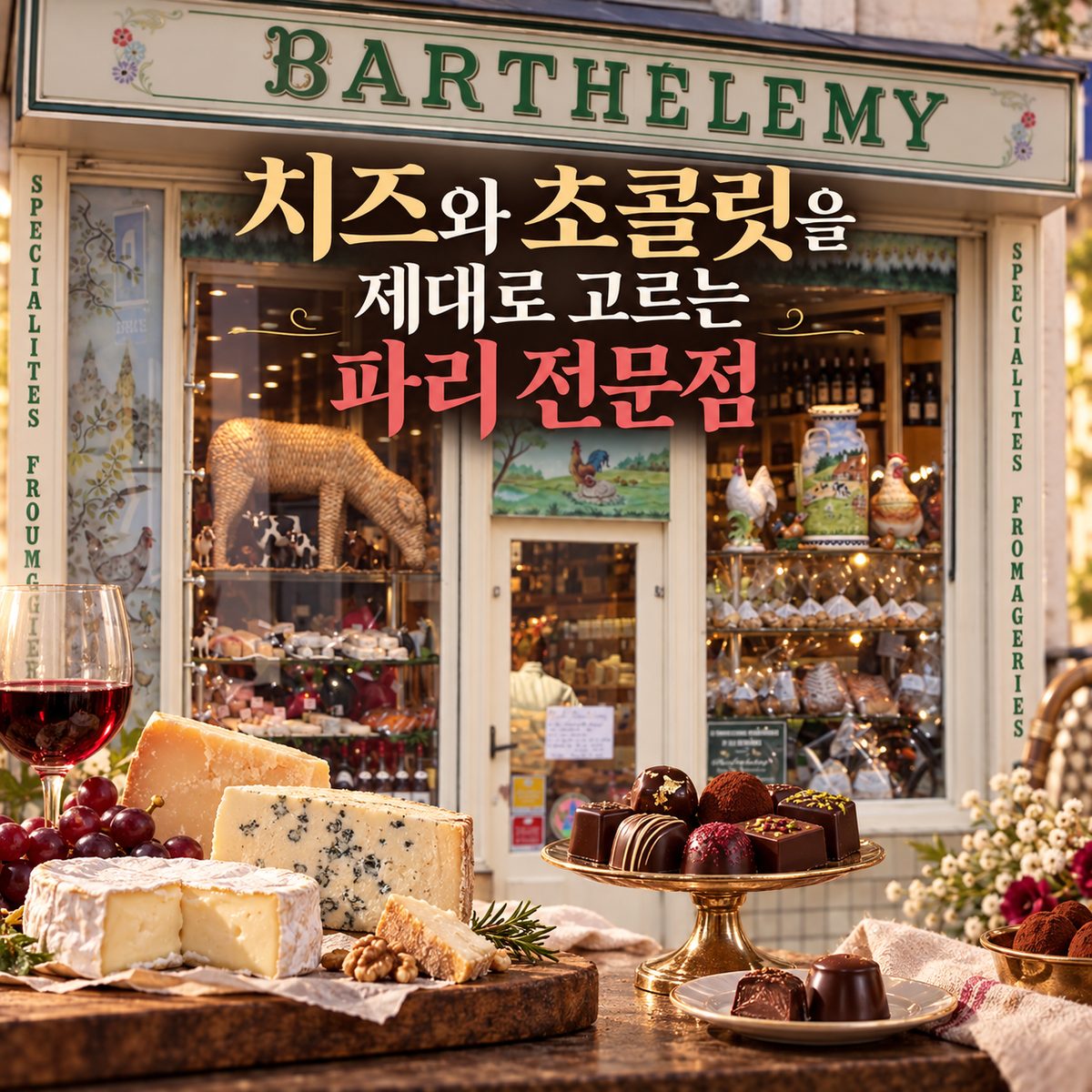 치즈와 초콜릿을 제대로 고르는 파리 전문점