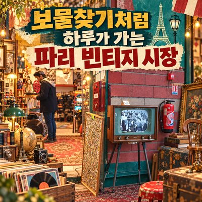 보물찾기처럼 하루가 가는 파리 빈티지 시장