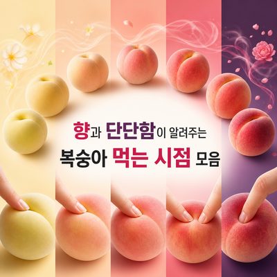 향과 단단함이 알려주는 복숭아 먹는 시점 모음