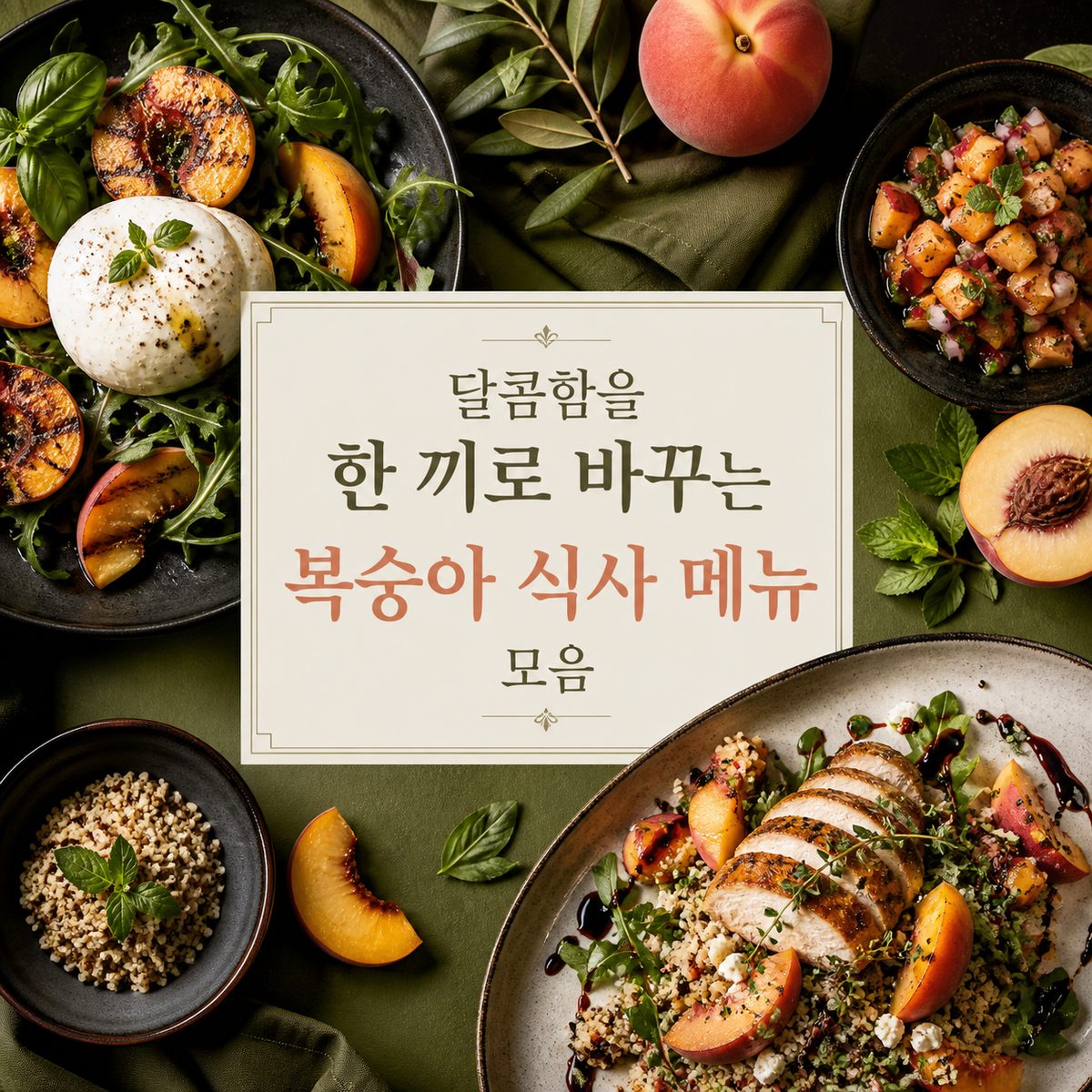 달콤함을 한 끼로 바꾸는 복숭아 식사 메뉴 모음