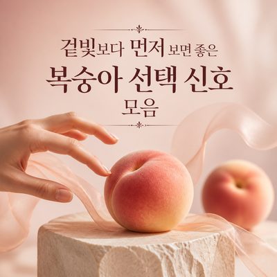 겉빛보다 먼저 보면 좋은 복숭아 선택 신호 모음