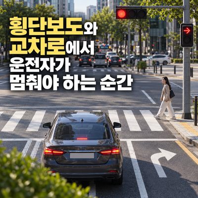 横断歩道と交差点で運転者が止まるべき瞬間