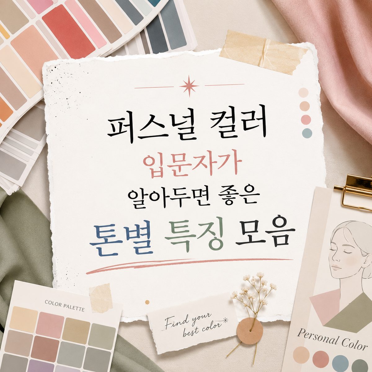 퍼스널 컬러 입문자가 알아두면 좋은 톤별 특징 모음