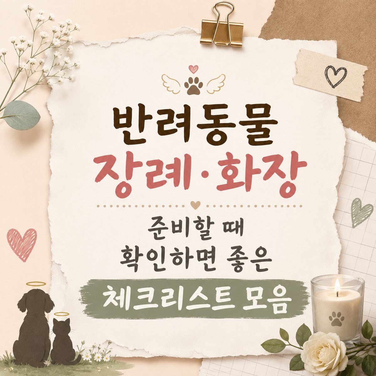 반려동물 장례·화장 준비할 때 확인하면 좋은 체크리스트 모음