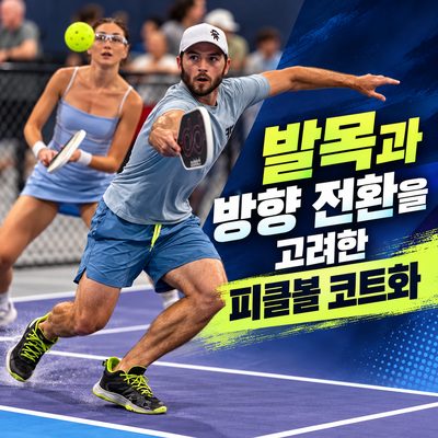 발목과 방향 전환을 고려한 피클볼 코트화