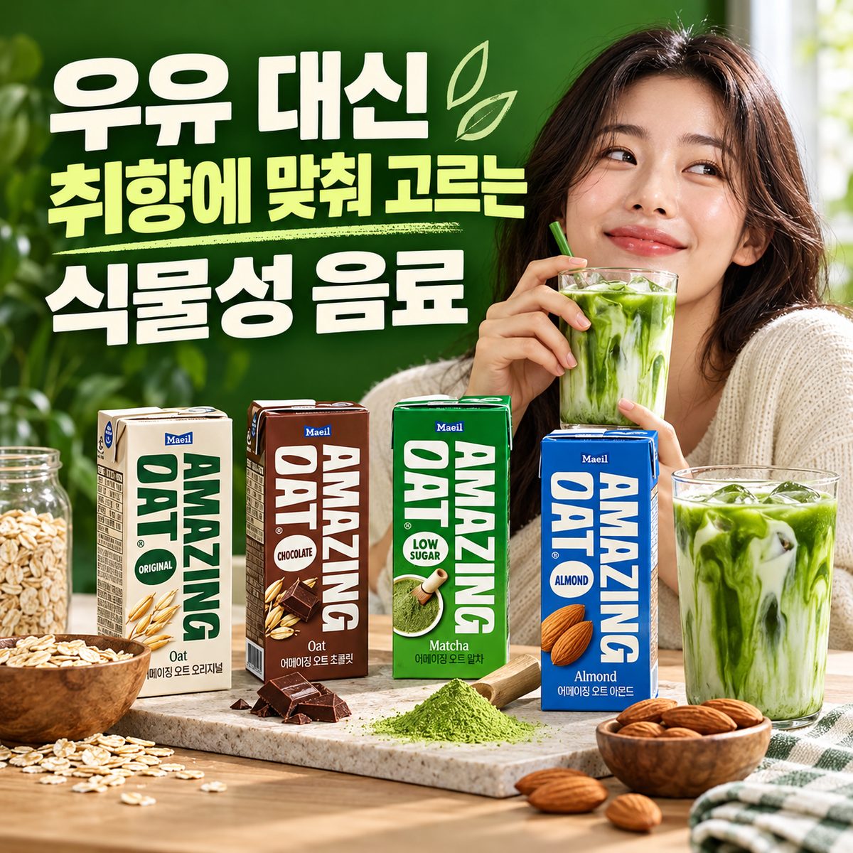 牛乳の代わりに好みで選ぶ植物性飲料