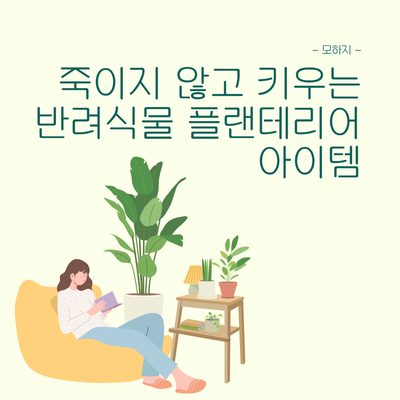 죽이지 않고 키우는 반려식물 플랜테리어 아이템