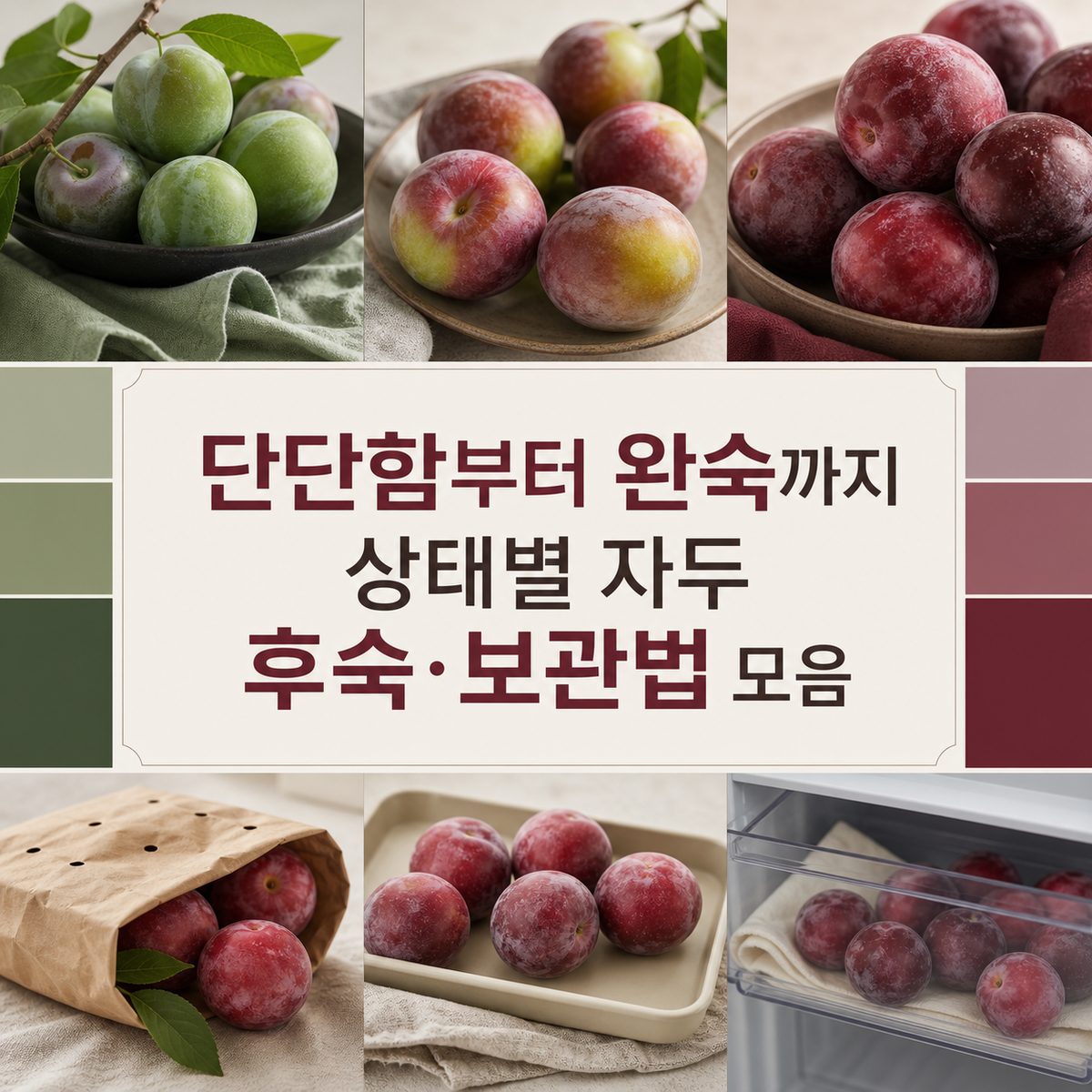 단단함부터 완숙까지 상태별 자두 후숙·보관법 모음