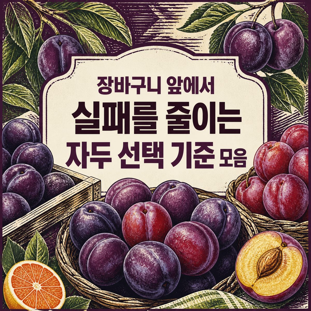 장바구니 앞에서 실패를 줄이는 자두 선택 기준 모음