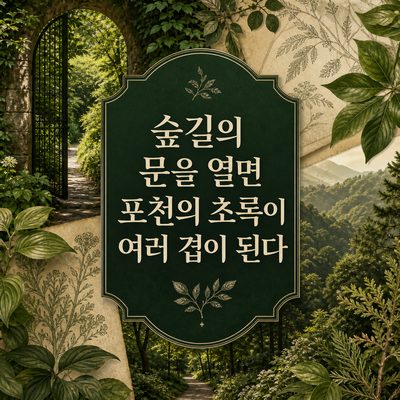 숲길의 문을 열면 포천의 초록이 여러 겹이 된다