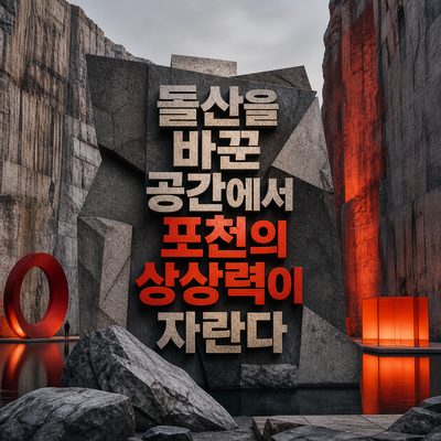 돌산을 바꾼 공간에서 포천의 상상력이 자란다