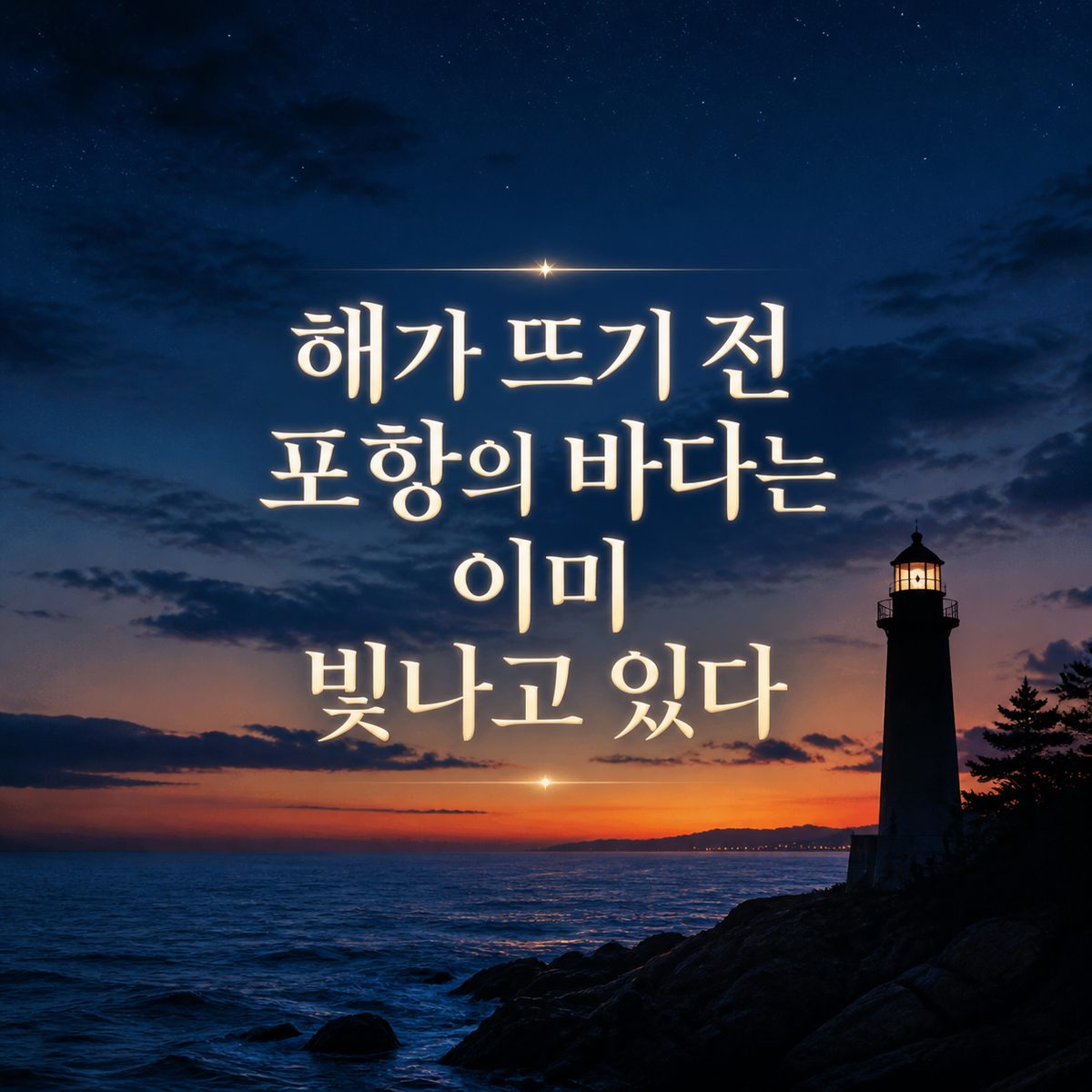 해가 뜨기 전 포항의 바다는 이미 빛나고 있다