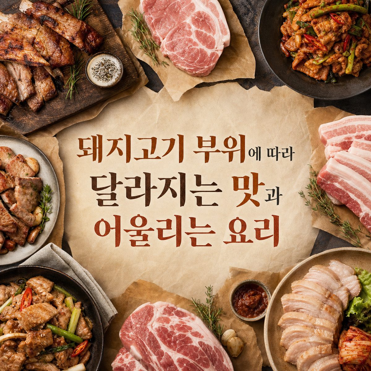 돼지고기 부위에 따라 달라지는 맛과 어울리는 요리