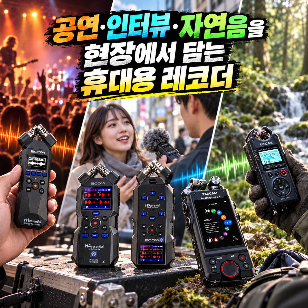 Portable Recorder for Capturing Performances, Interviews, and Natural Sounds on Site
