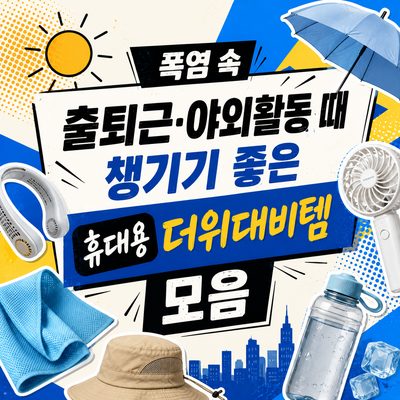 폭염 속 출퇴근·야외활동 때 챙기기 좋은 휴대용 더위대비템 모음