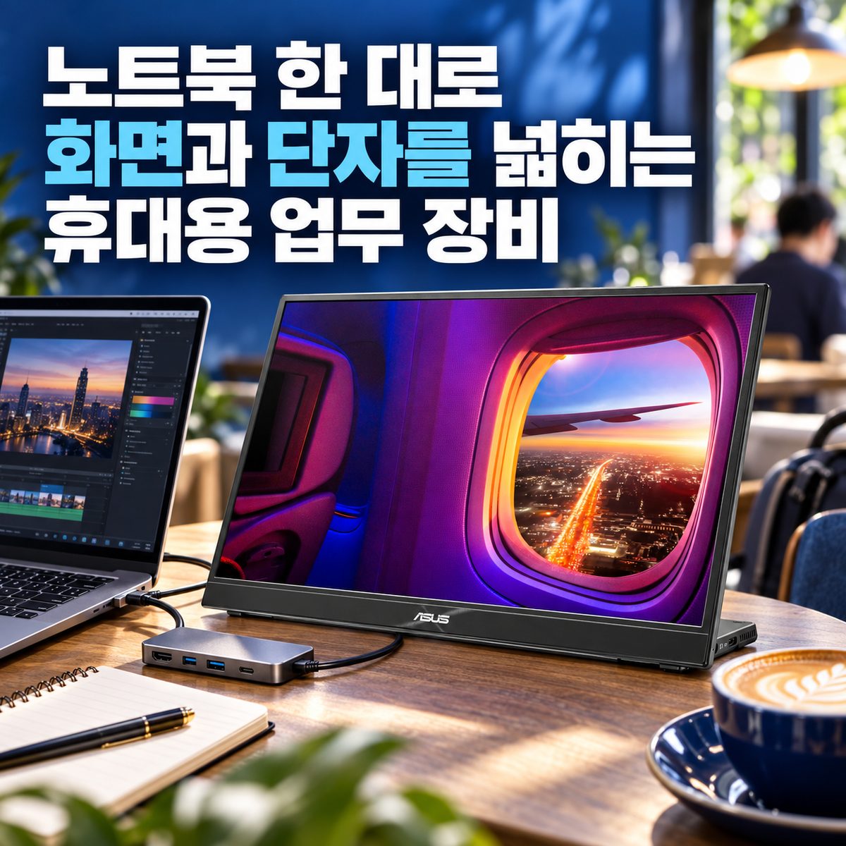 ノートPC1台で画面と端子を広げるポータブル業務機器