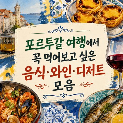 포르투갈 여행에서 꼭 먹어보고 싶은 음식·와인·디저트 모음