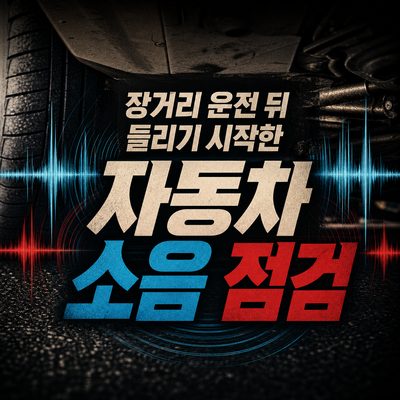 장거리 운전 뒤 들리기 시작한 자동차 소음 점검