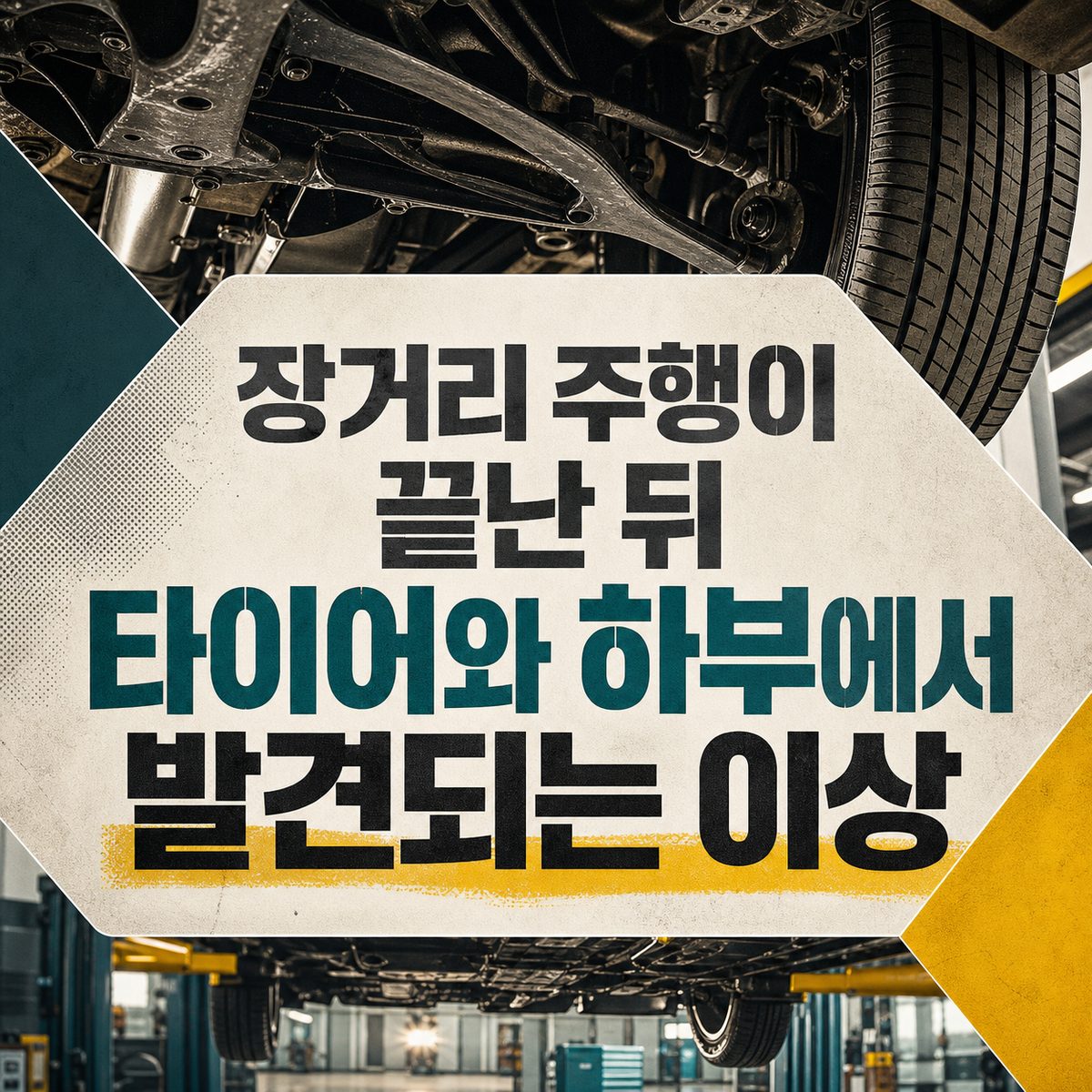 장거리 주행이 끝난 뒤 타이어와 하부에서 발견되는 이상