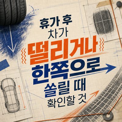 휴가 후 차가 떨리거나 한쪽으로 쏠릴 때 확인할 것