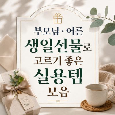 부모님·어른 생일선물로 고르기 좋은 실용템 모음