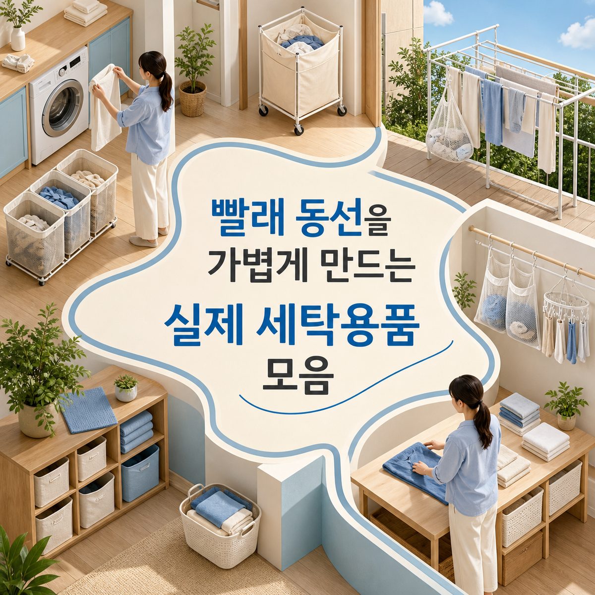 빨래 동선을 가볍게 만드는 실제 세탁용품 모음