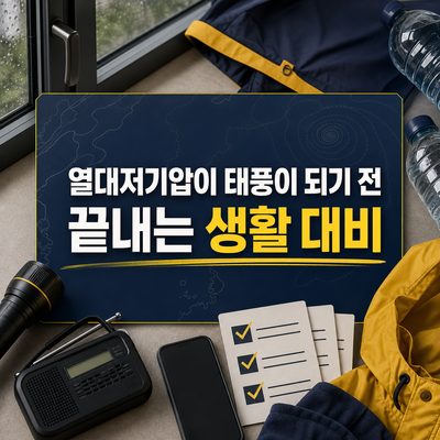 열대저기압이 태풍이 되기 전 끝내는 생활 대비