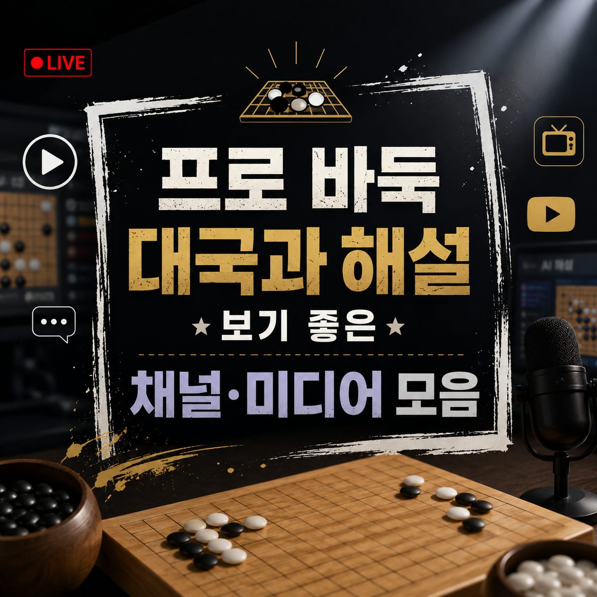 프로 바둑 대국과 해설 보기 좋은 채널·미디어 모음
