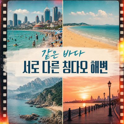 같은 바다인데 분위기는 전혀 다른 칭다오 해변