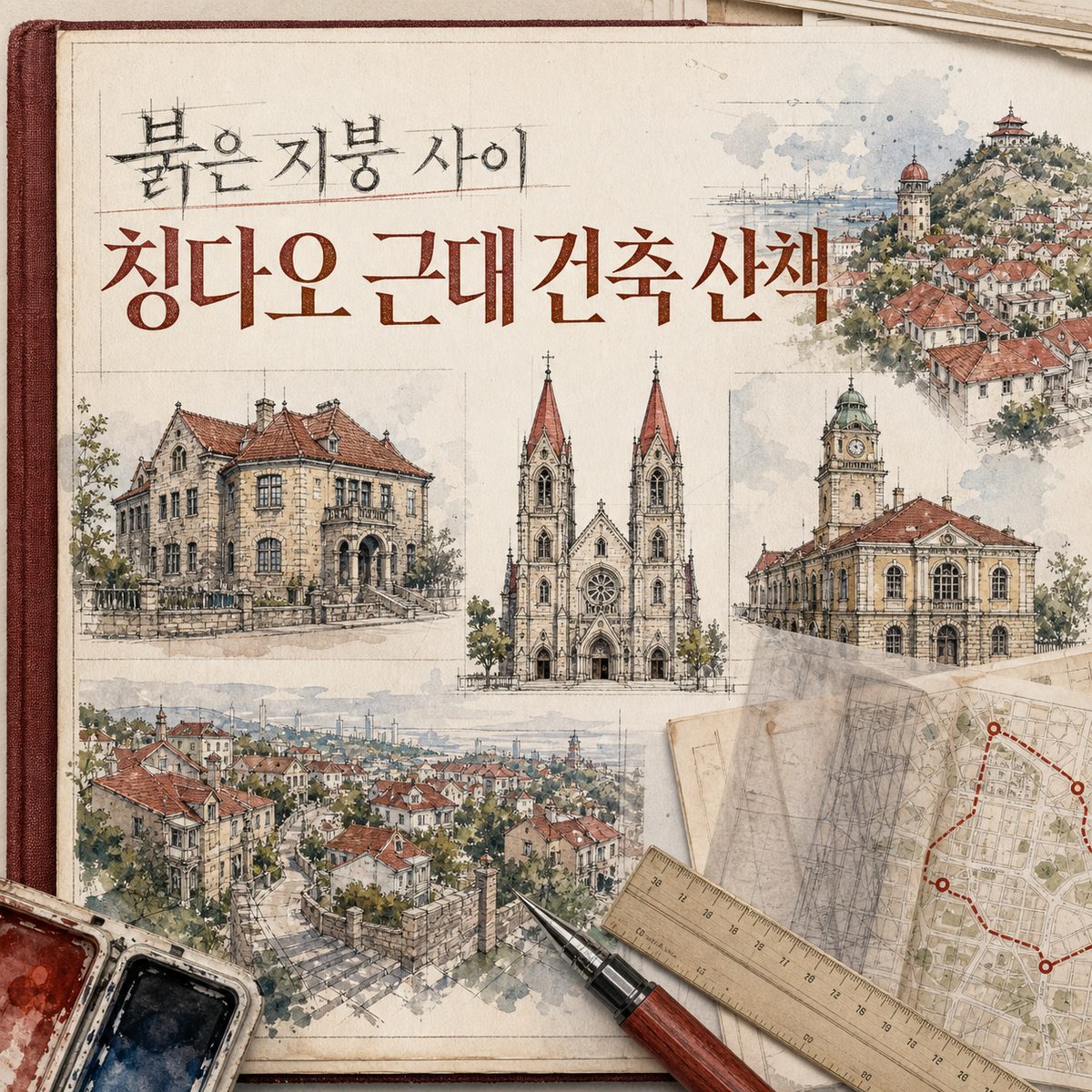 붉은 지붕 사이로 걷는 칭다오 근대 건축