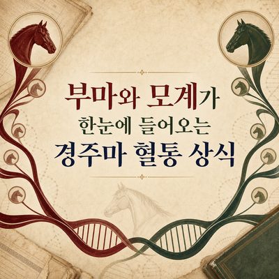 부마와 모계가 한눈에 들어오는 경주마 혈통 상식