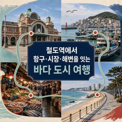 철도역에서 항구·시장·해변을 잇는 바다 도시 여행