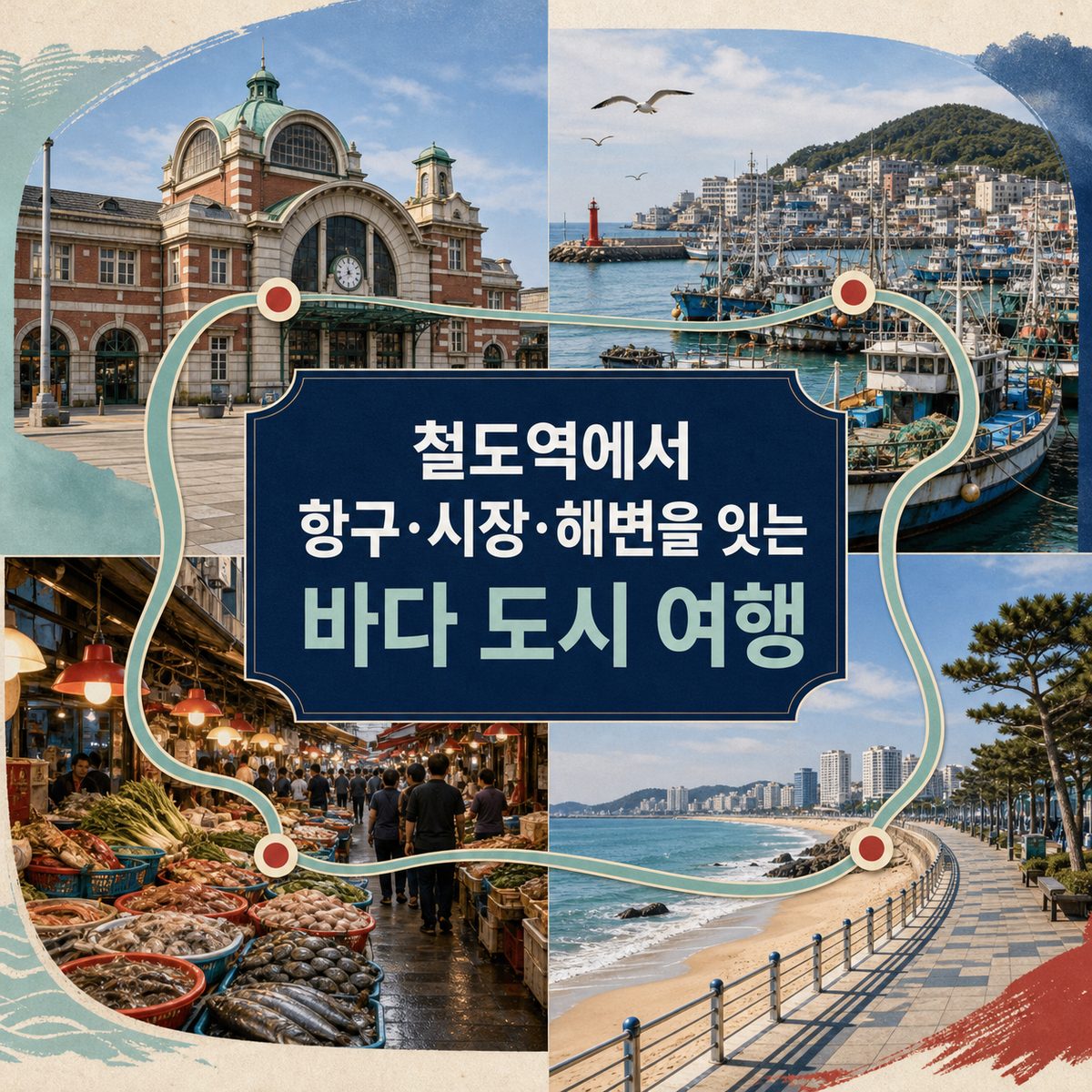 철도역에서 항구·시장·해변을 잇는 바다 도시 여행