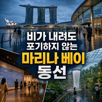 비가 내려도 마리나 베이를 포기하지 않는 동선
